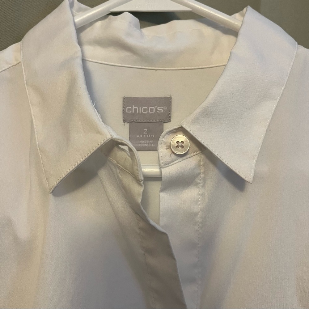Chico's Classic White Button-Down - image 3